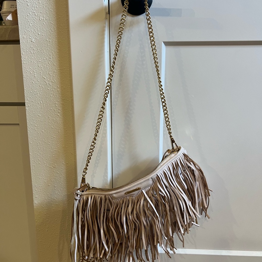 Fringe Tan Shoulder Bag